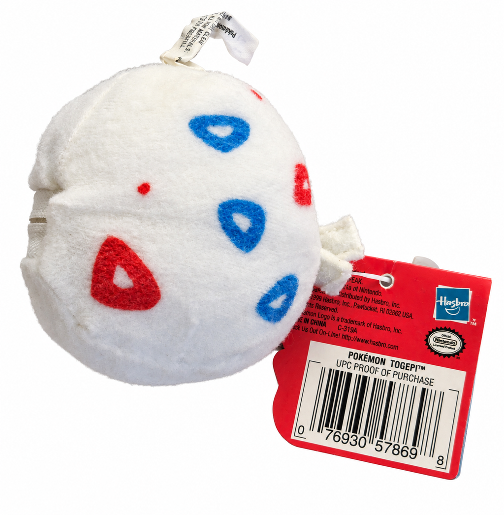 1999 – Hasbro – Pokémon Togepi – Quick-Change Reversible Egg Plush with Tag