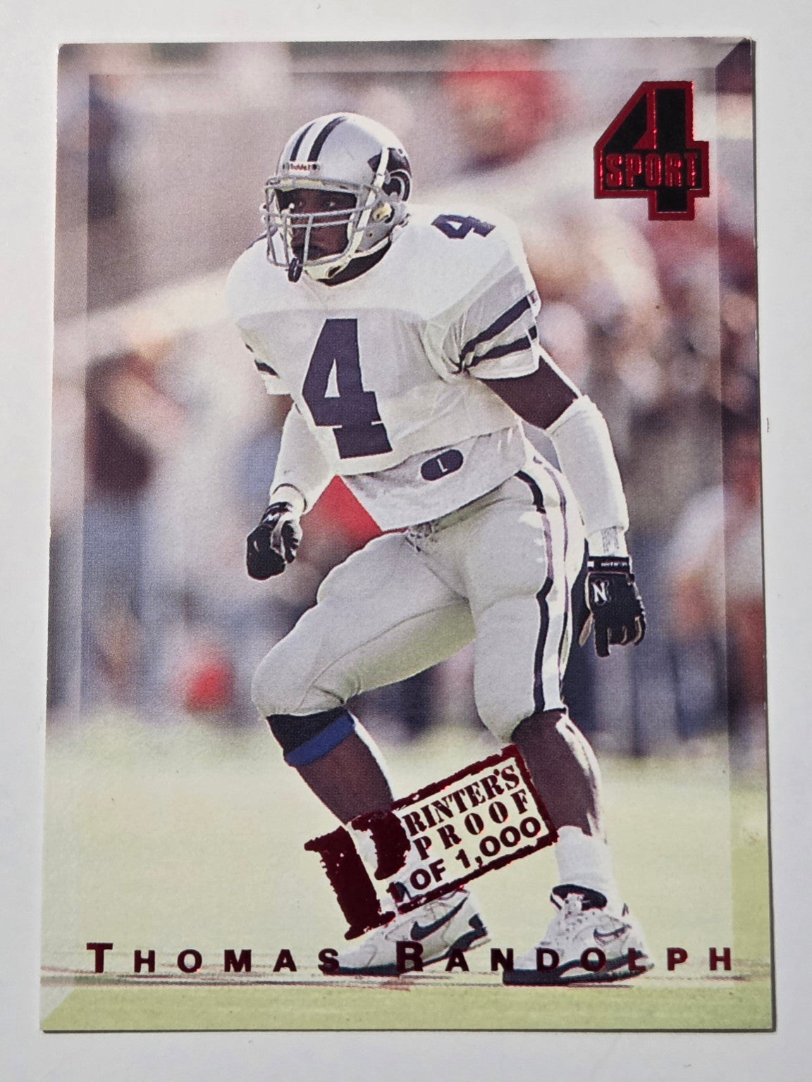 1994 Classic Four Sport Thomas Randolph 94 Printers Proof 1 of 1000 card front
