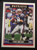 2006 Topps Tom Brady 150 Patriots football card front