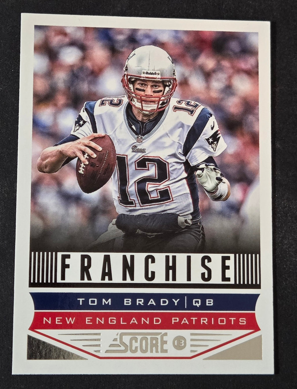 2013 Score Tom Brady 285 Franchise New England Patriots football card front