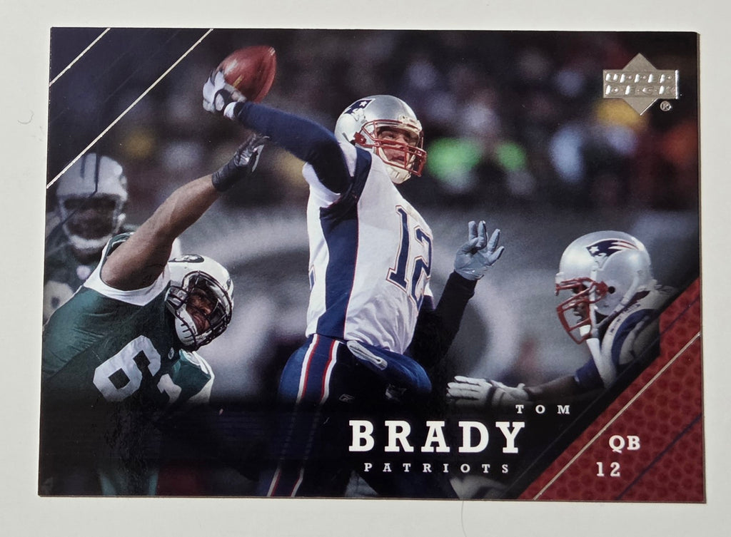 2005 Upper Deck Tom Brady 109 Patriots football card front