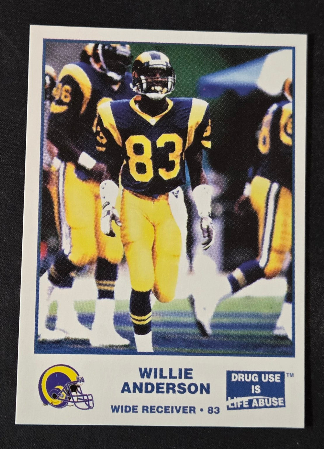 1992 Carl's Jr. Los Angeles Rams Police Willie Flipper Anderson #16 front