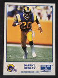 1992 Carl's Jr. Los Angeles Rams Police Darryl Henley #14 front