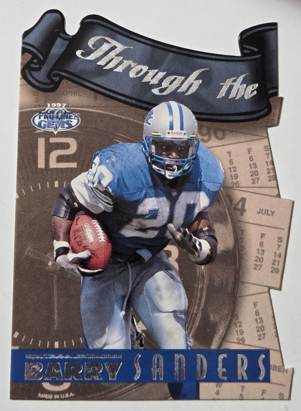 1997 Pro Line Gems Through the Years Barry Sanders #TY5 die-cut front