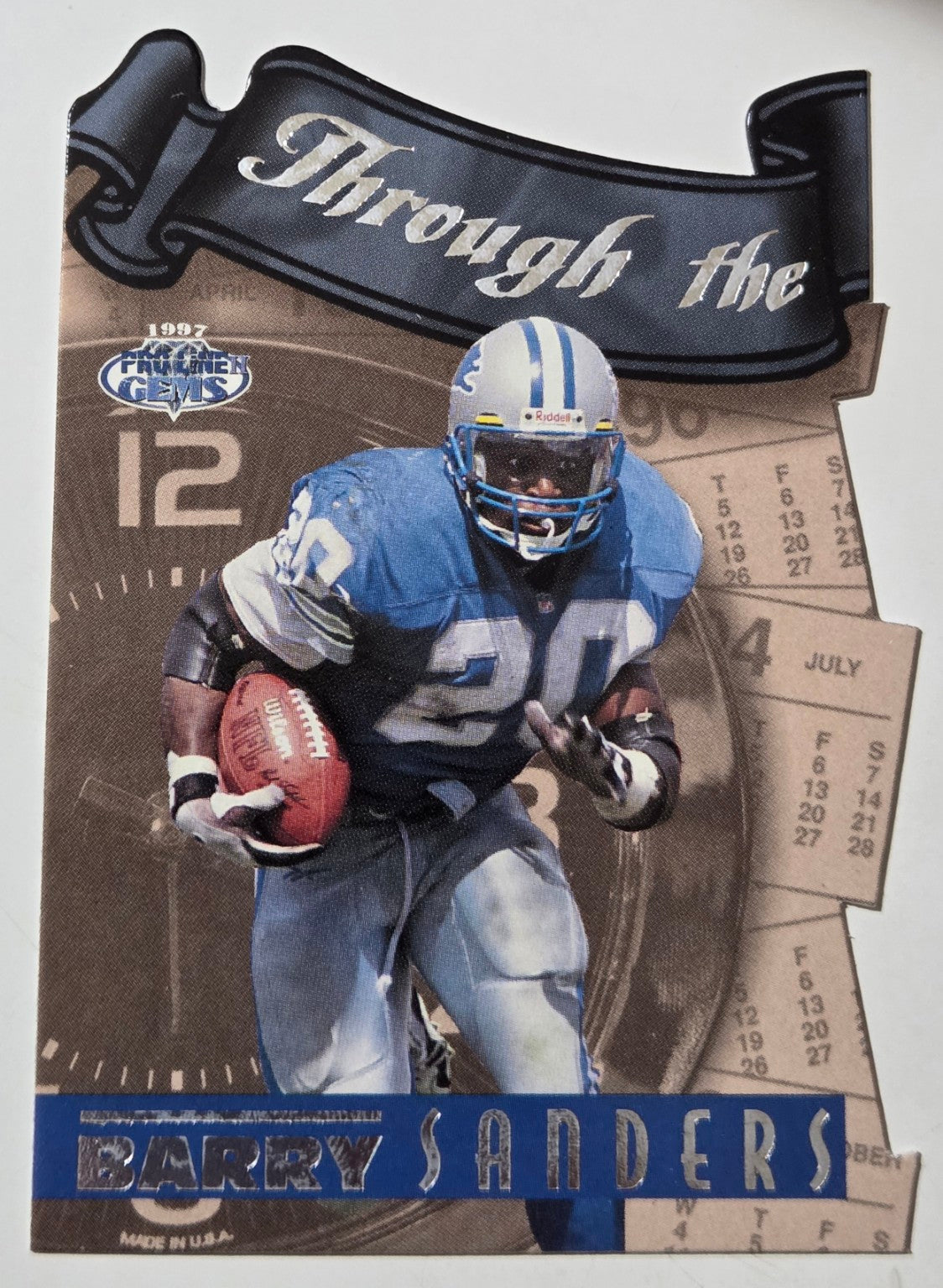 1997 Pro Line Gems Through the Years Barry Sanders #TY5 die-cut front