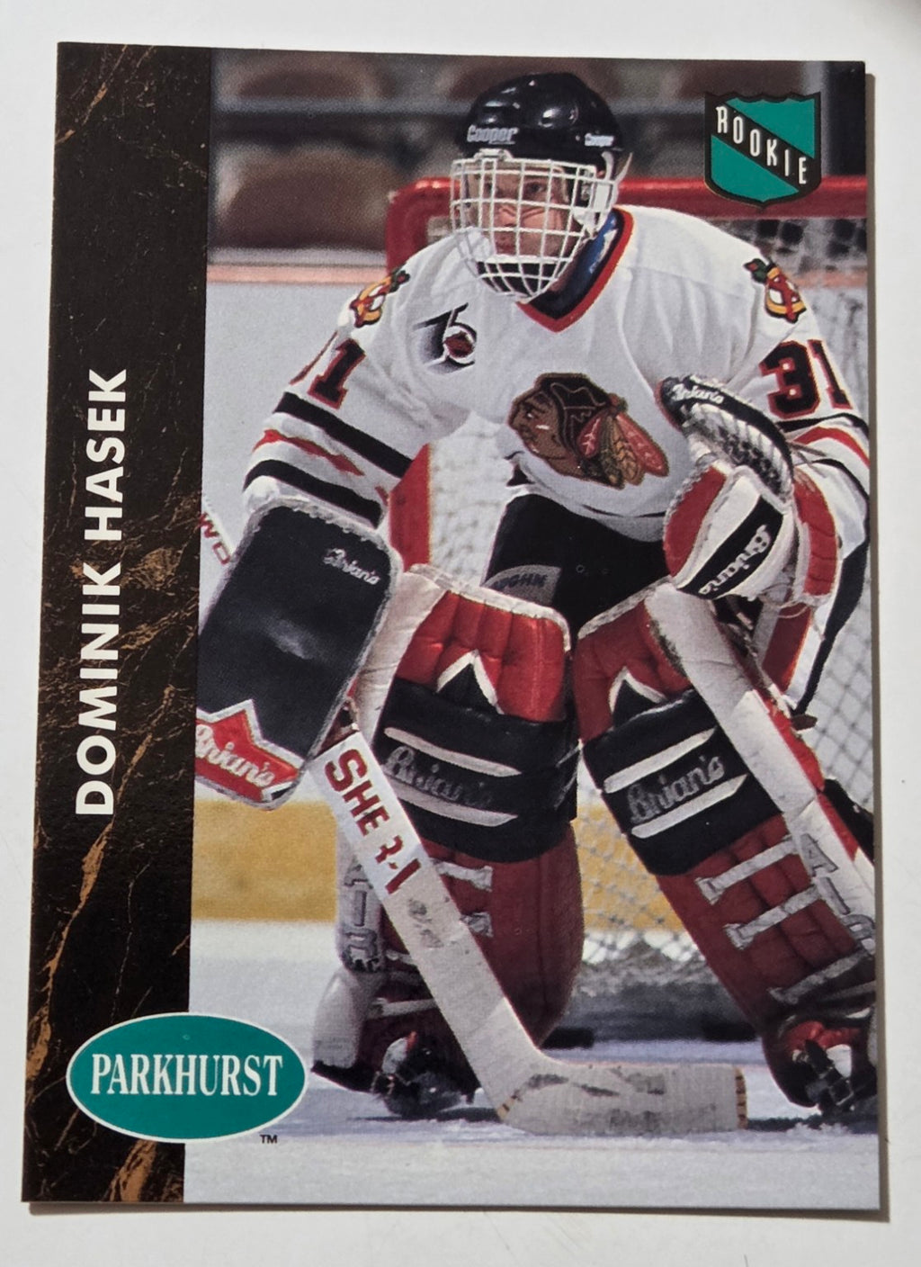 1991-92 Parkhurst Dominik Hasek #263 RC Chicago Blackhawks front