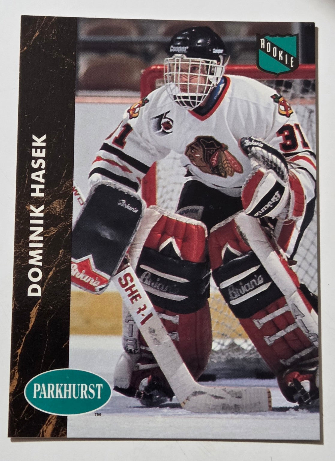 1991-92 Parkhurst Dominik Hasek #263 RC Chicago Blackhawks front