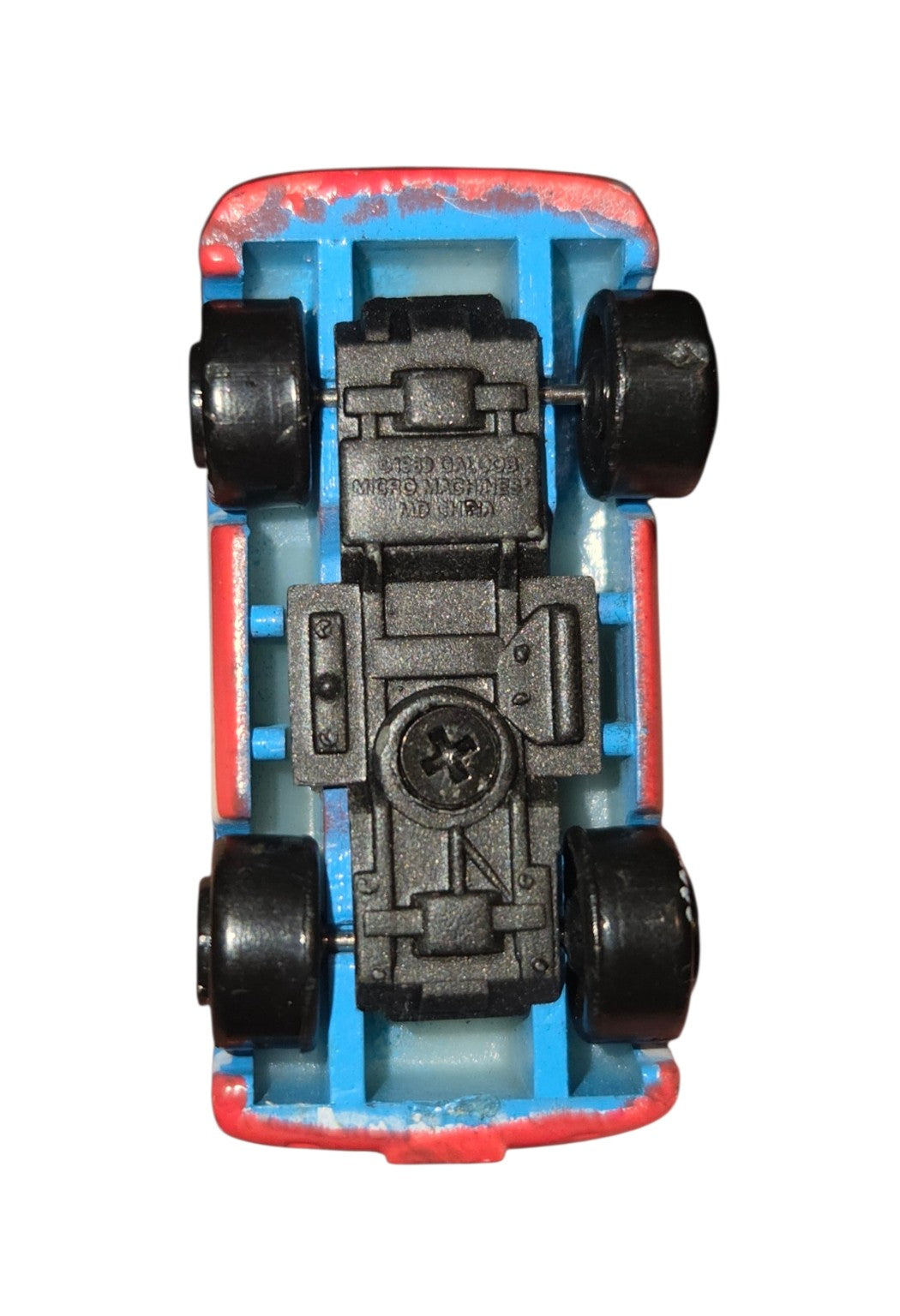Galoob Micro Machines race car underside and wheels