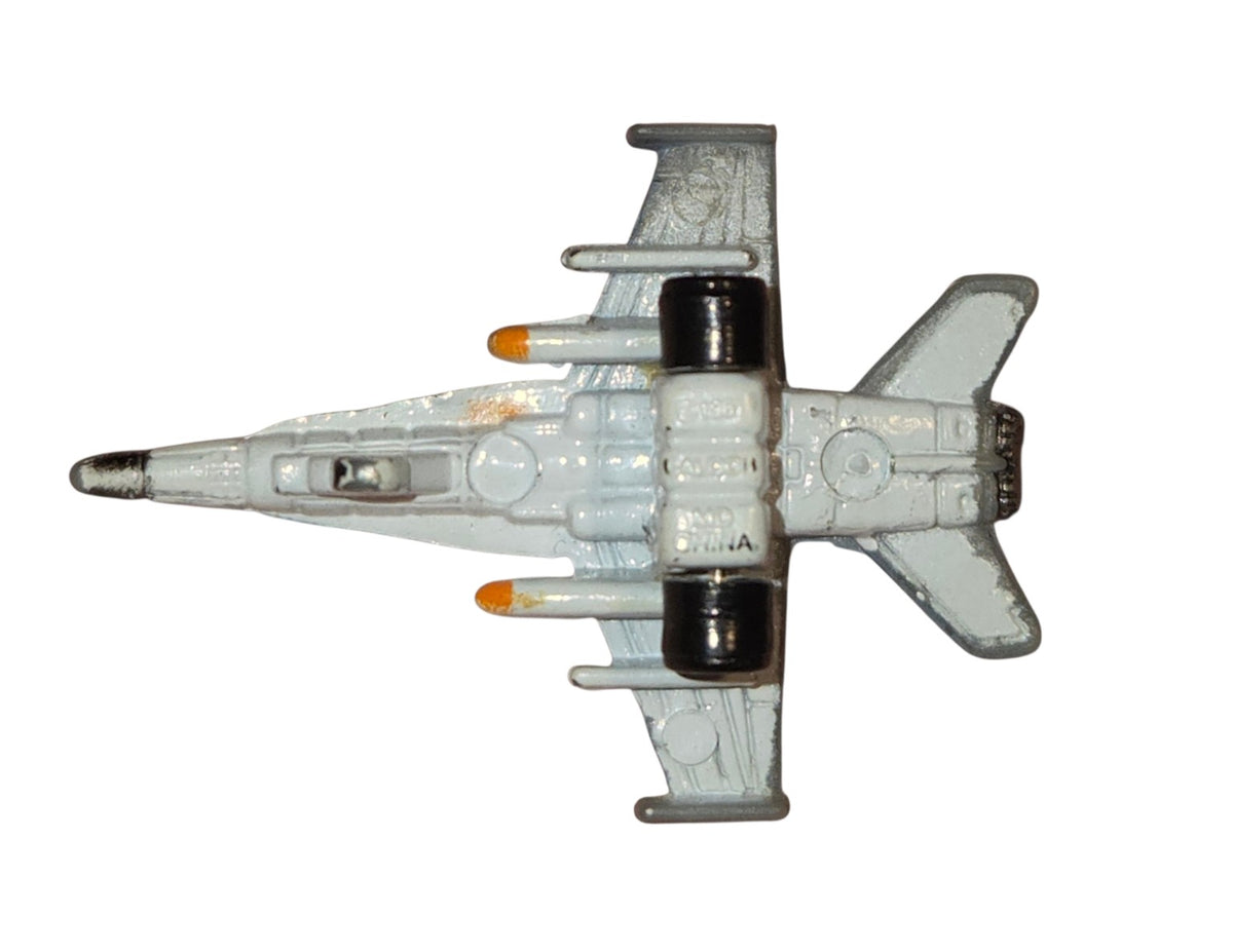 Micro Machines F-18 Hornet underside showing wheels markings and paint wear