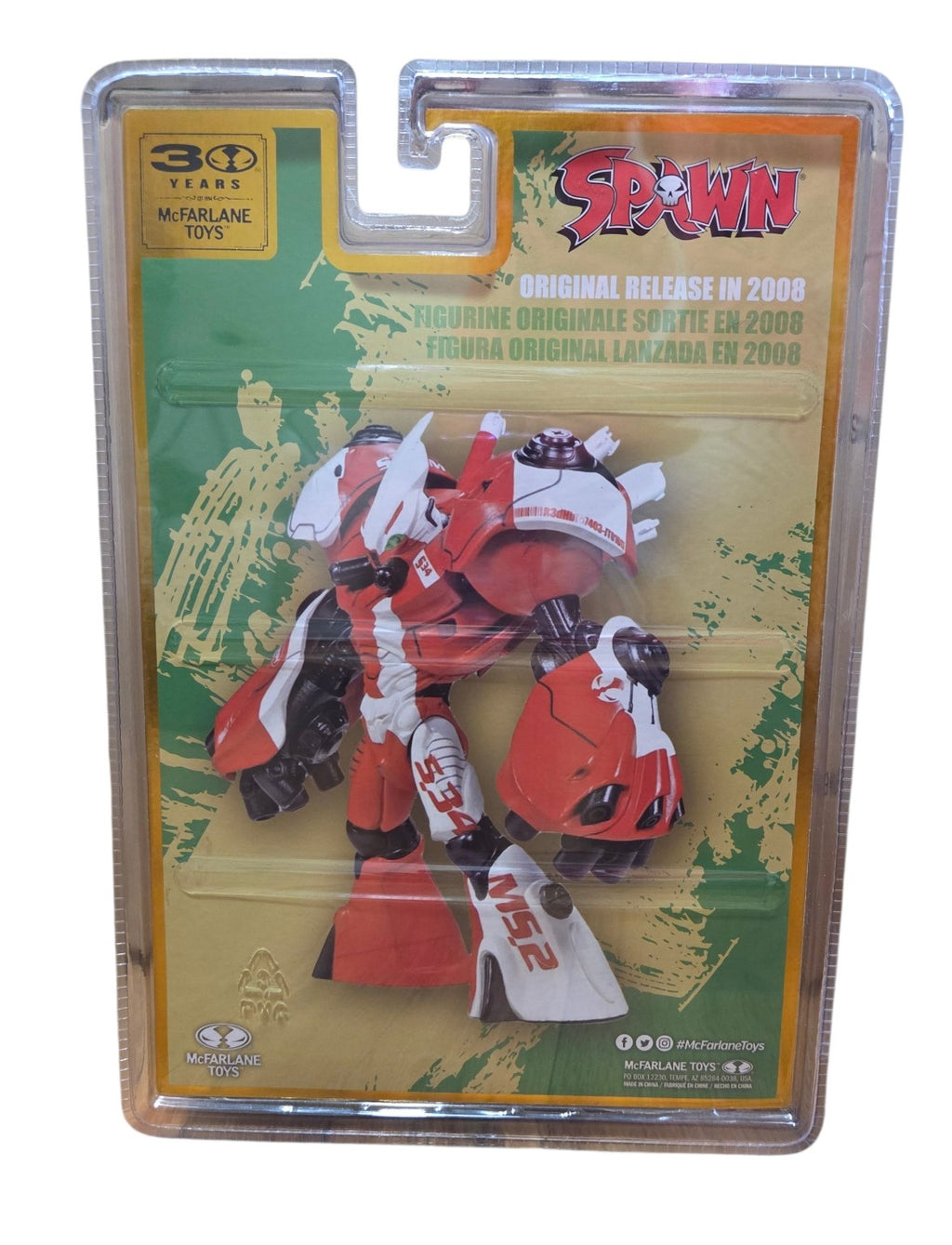 Spawn Robot Wars 30th Anniversary package back original release in 2008