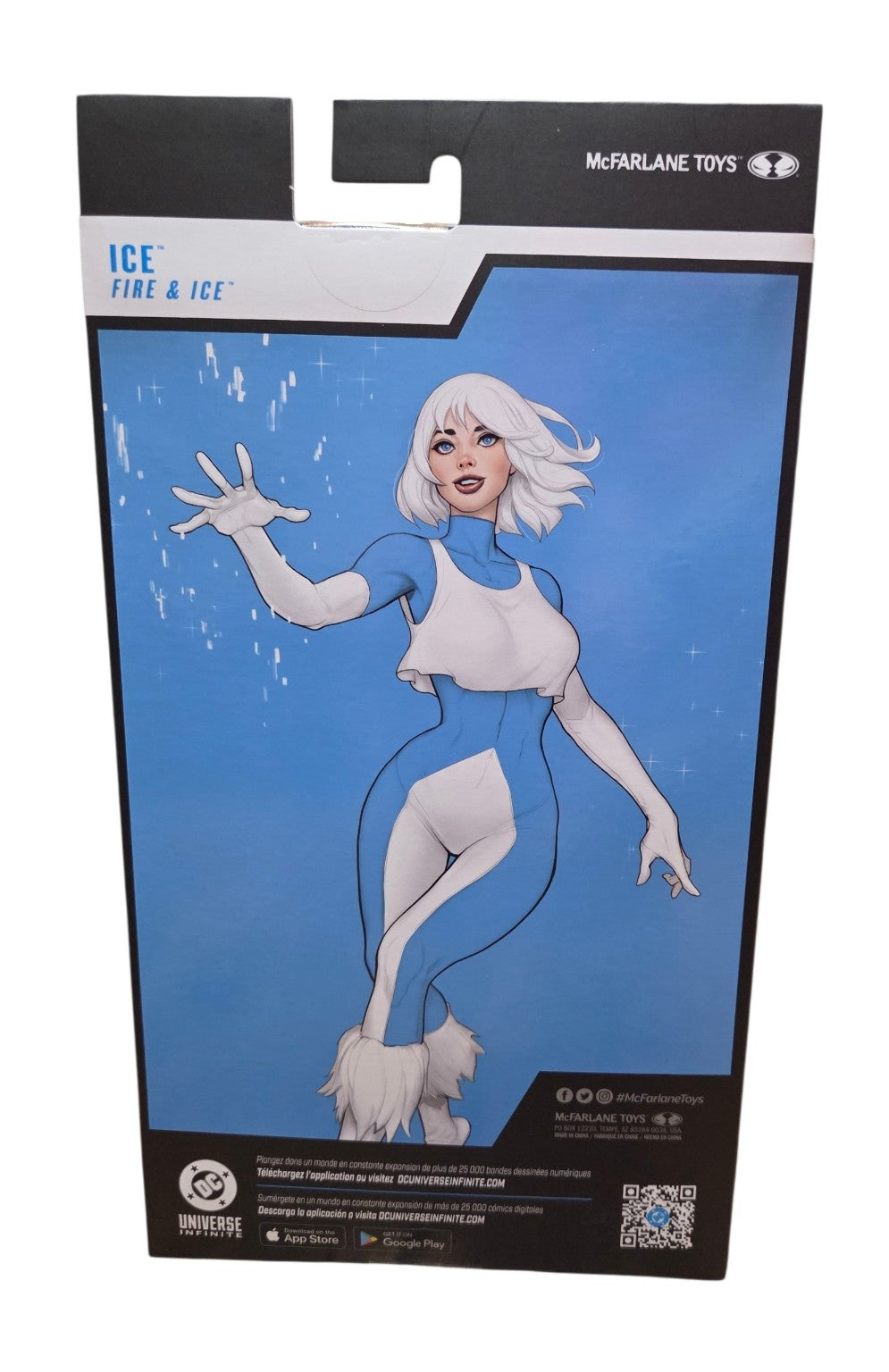 DC Multiverse Ice Fire and Ice McFarlane Toys package back with character artwork