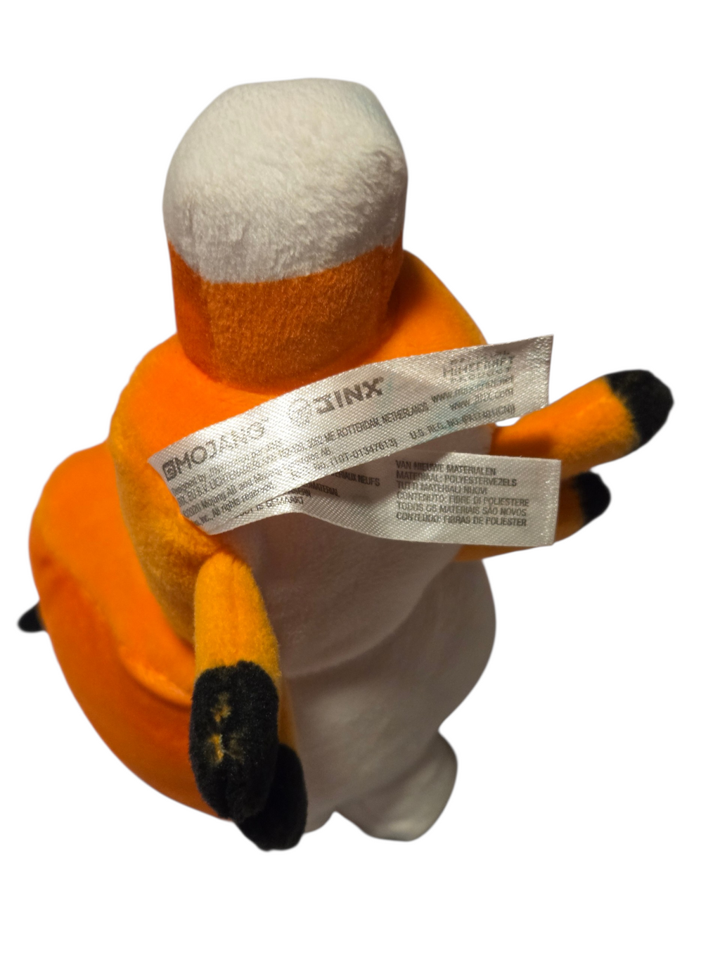 JINX Minecraft fox plush sewn Mojang manufacturer tag