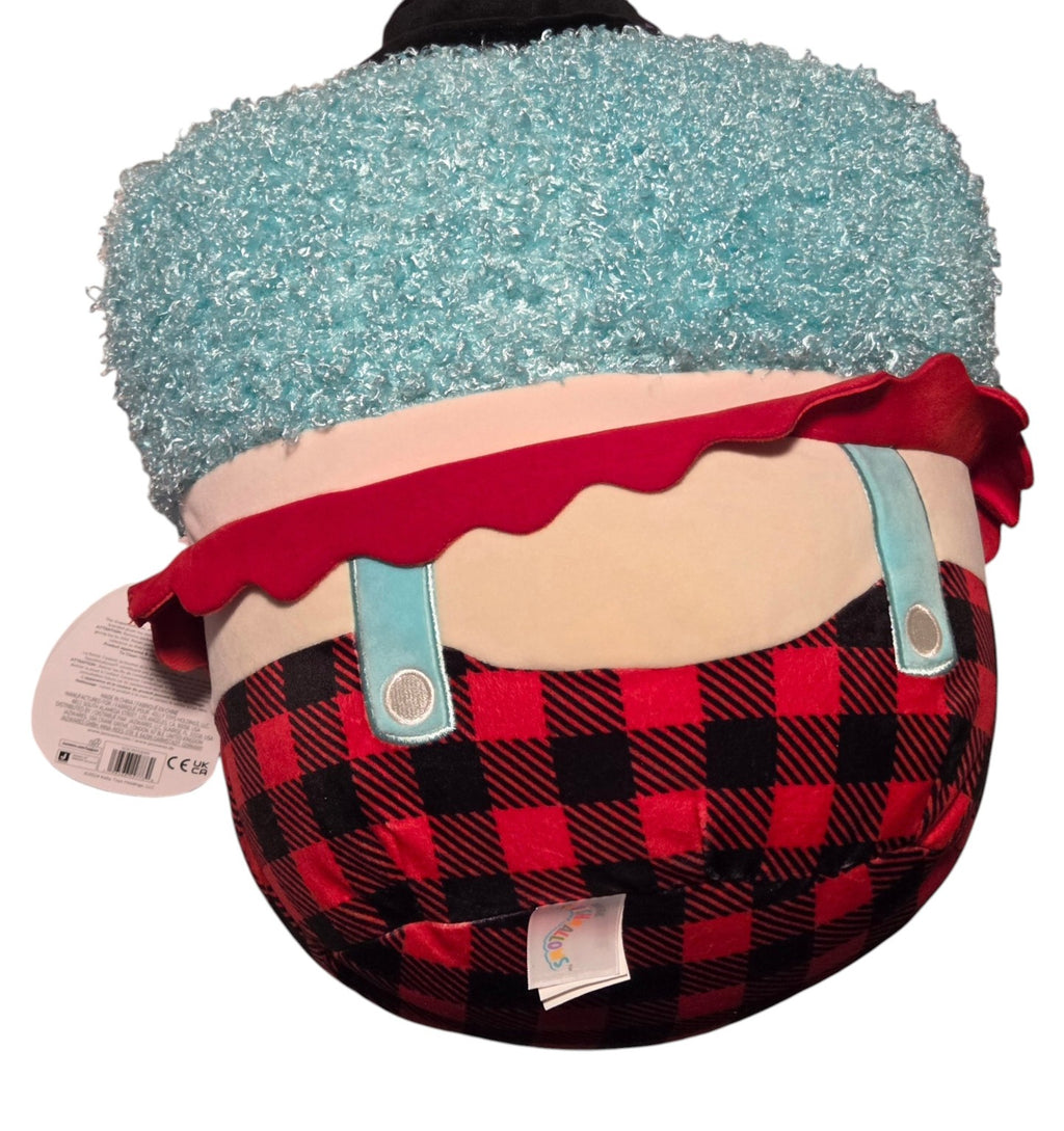 Ukee clown plush rear with attached original hang tag