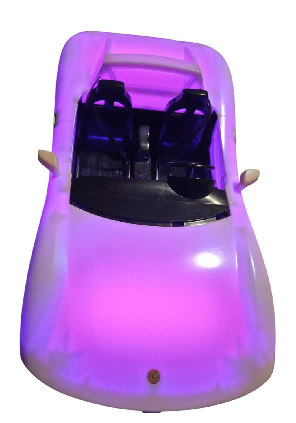 Rainbow High car illuminated purple viewed from above