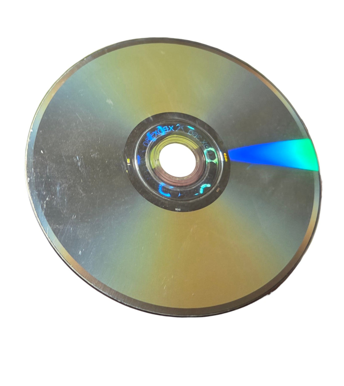 Street Fighter X Tekken Xbox 360 disc underside showing scratches