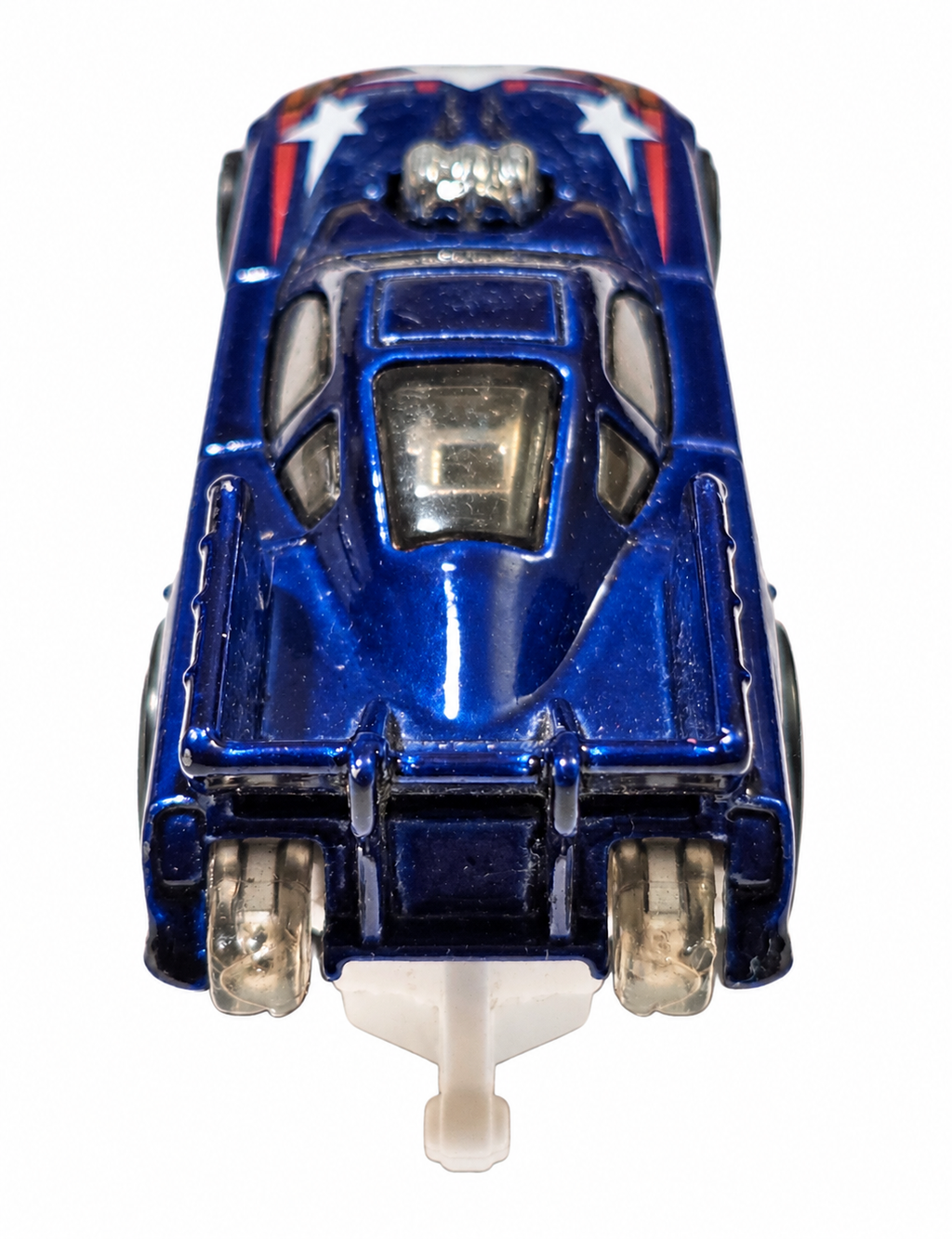 2023 Hot Wheels Mustang NHRA Funny Car dark blue on white background