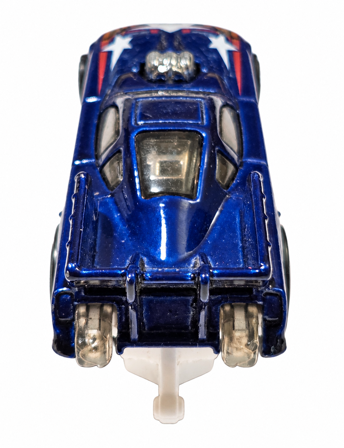 2023 Hot Wheels Mustang NHRA Funny Car dark blue on white background