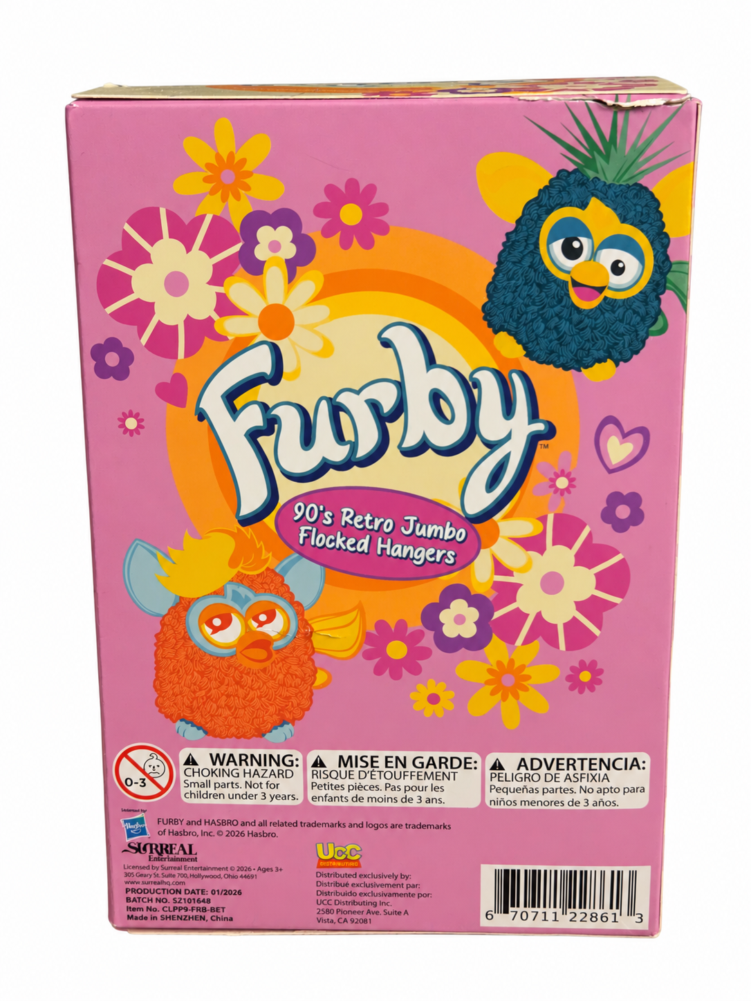 Unopened Furby 90s Retro Jumbo Flocked Hanger blind box, actual box condition