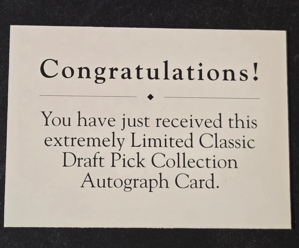 1991 Classic Draft Picks Brent Bilodeau autograph 905/1000 back