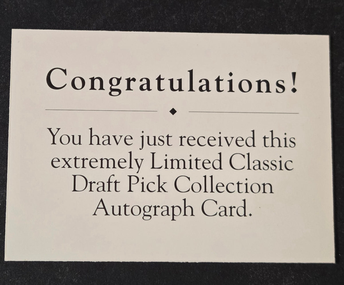 1991 Classic Draft Picks Brent Bilodeau autograph 905/1000 back