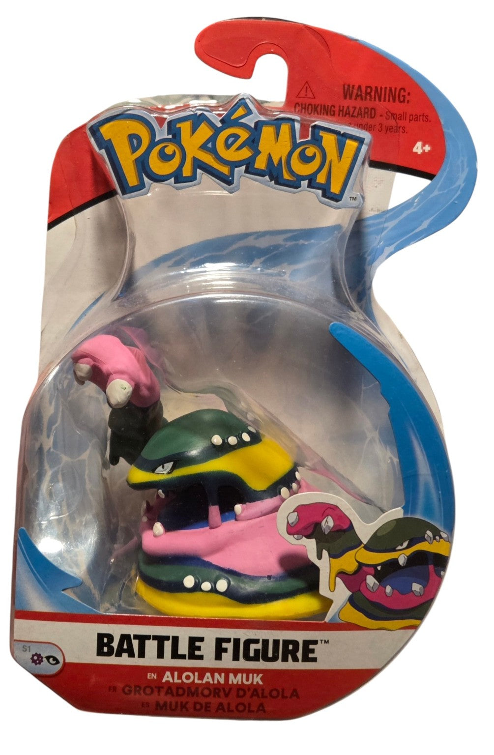 Wicked Cool Toys Pokémon Alolan Muk Series 1 Battle Figure new in package front