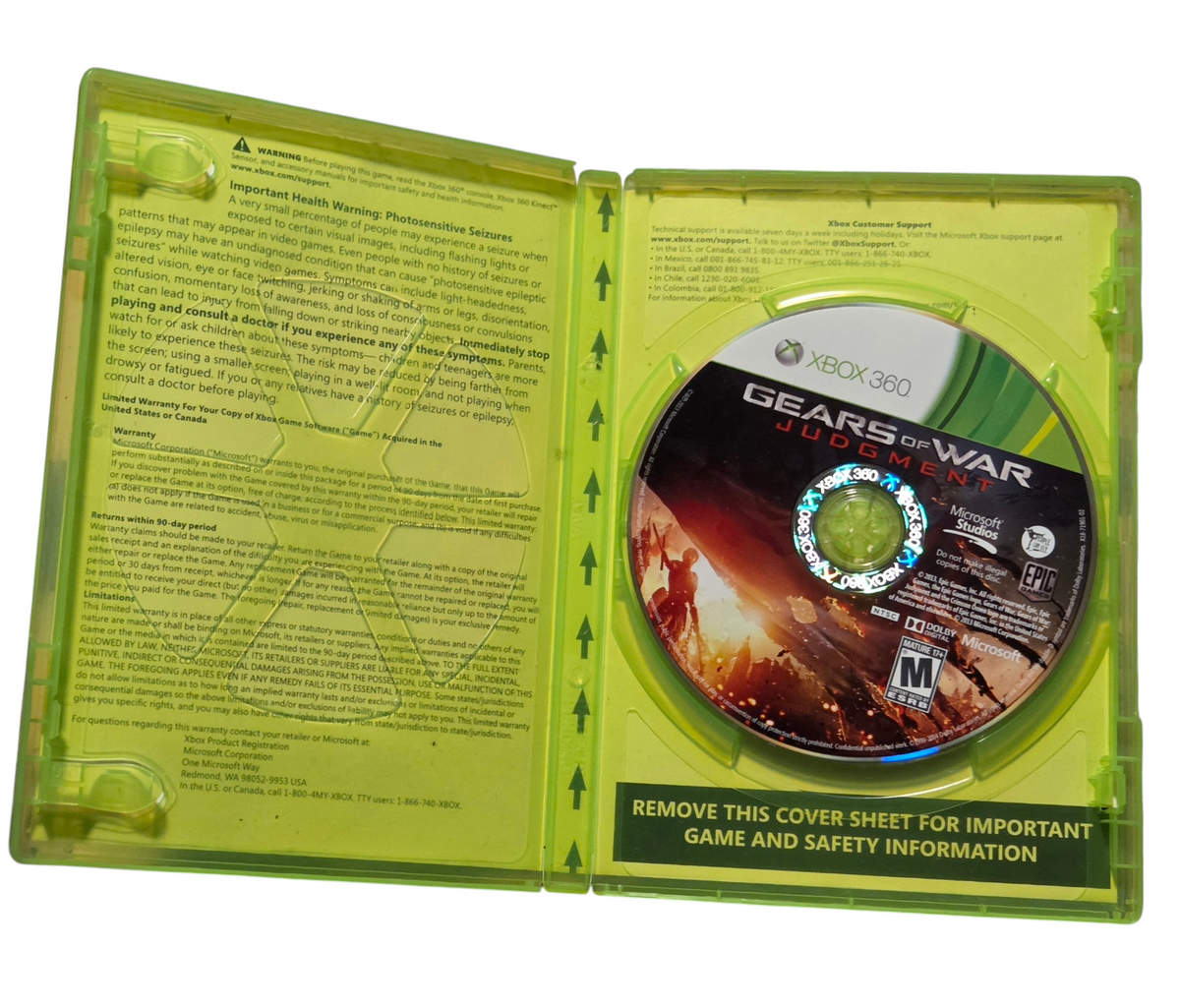 Open case with game disc; manual missing