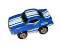 Galoob Micro Machines blue 1969 Chevrolet Camaro JOSH with white stripes and paint wear