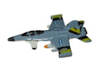Galoob Micro Machines F-18 Hornet gray jet with yellow black markings and paint wear