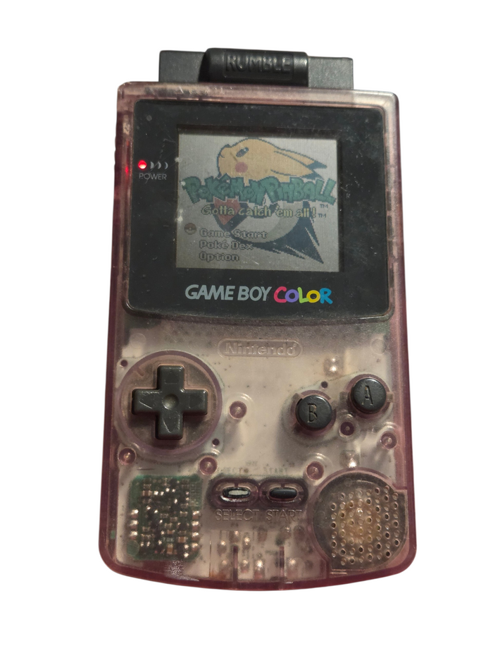 Game Boy Color running Pokémon Pinball title screen