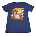 Stuffed Puffs blue Medium T-shirt with large stacked s'mores front graphic