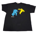 Front of black Godzilla x Kong American Red Cross Give Blood promotional T-shirt, 2XL