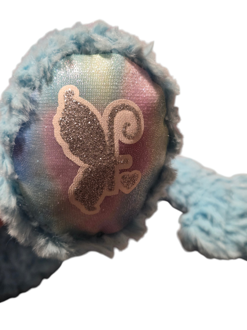Rainbow paw pad with glitter fairy design