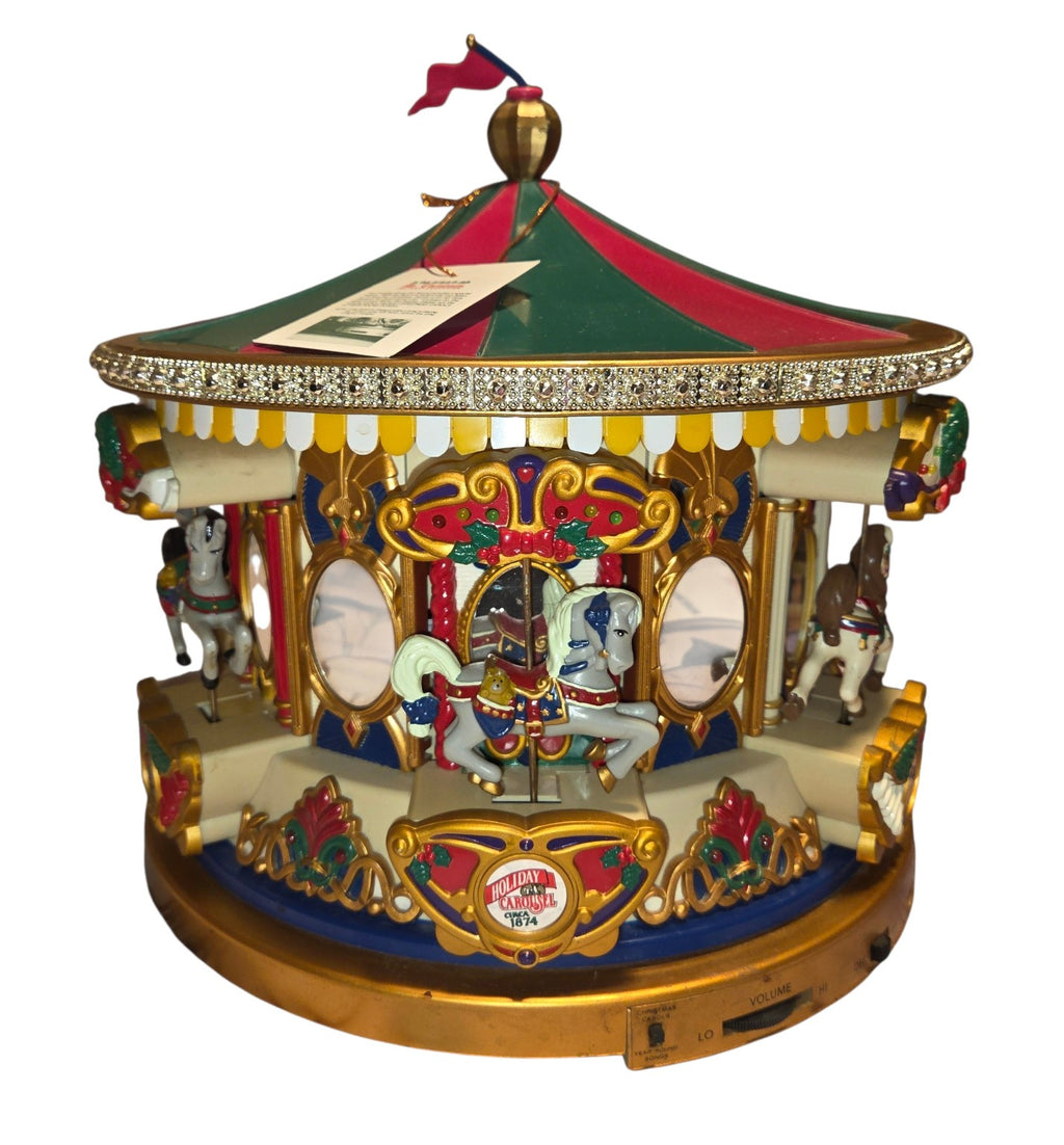Carousel horses and mirrored center with front controls