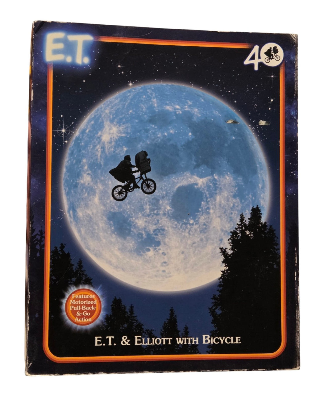 NECA E.T. Elliott Bicycle 40th Anniversary front box showing wear