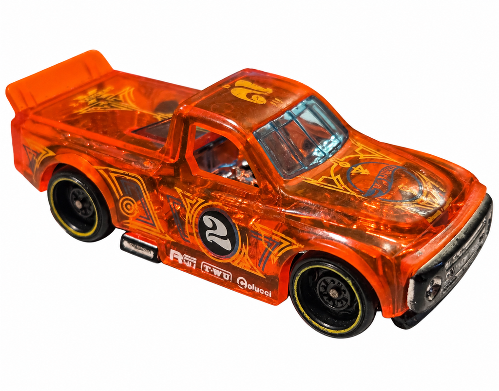 2021 Hot Wheels X-Raycers Draftnator clear orange on white background