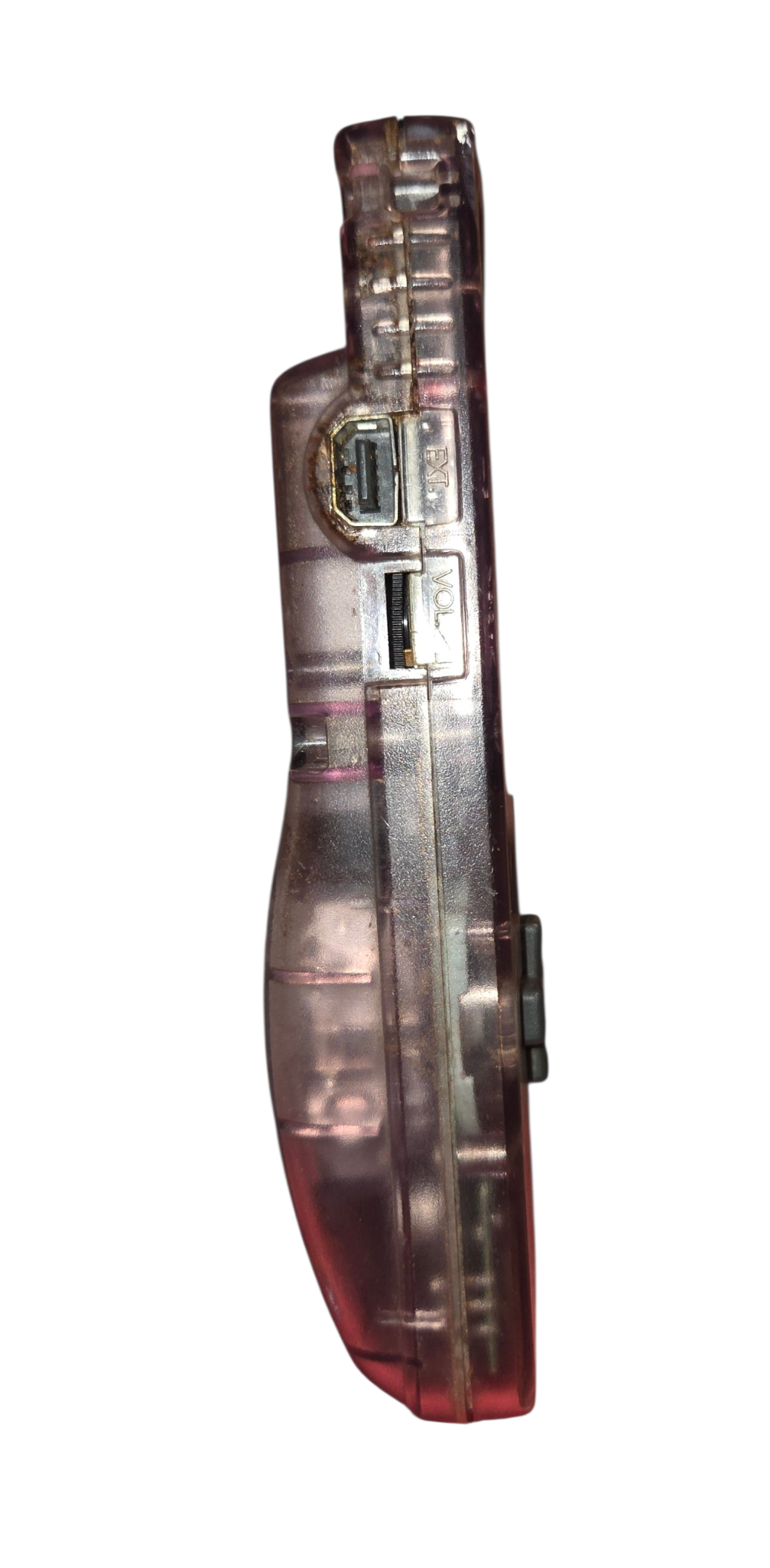Game Boy Color volume wheel and link port side