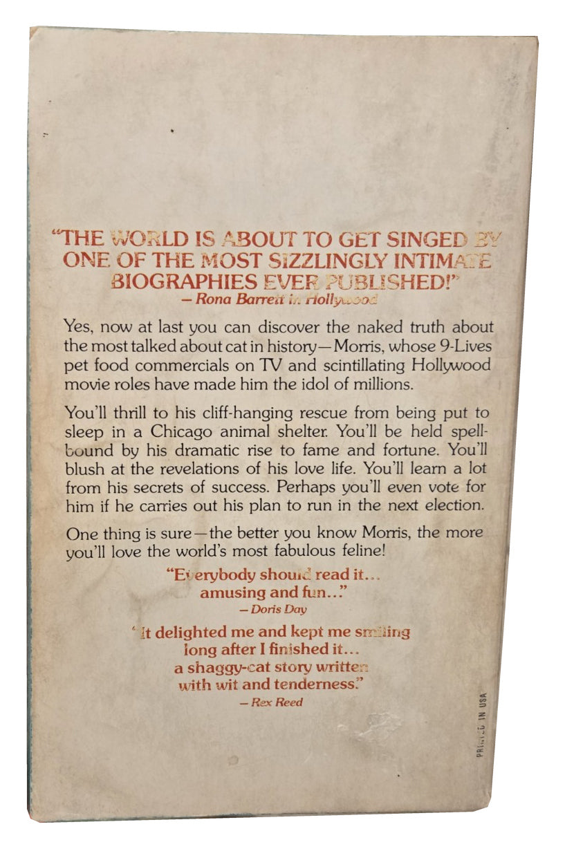 Morris An Intimate Biography back cover showing original wear on white background