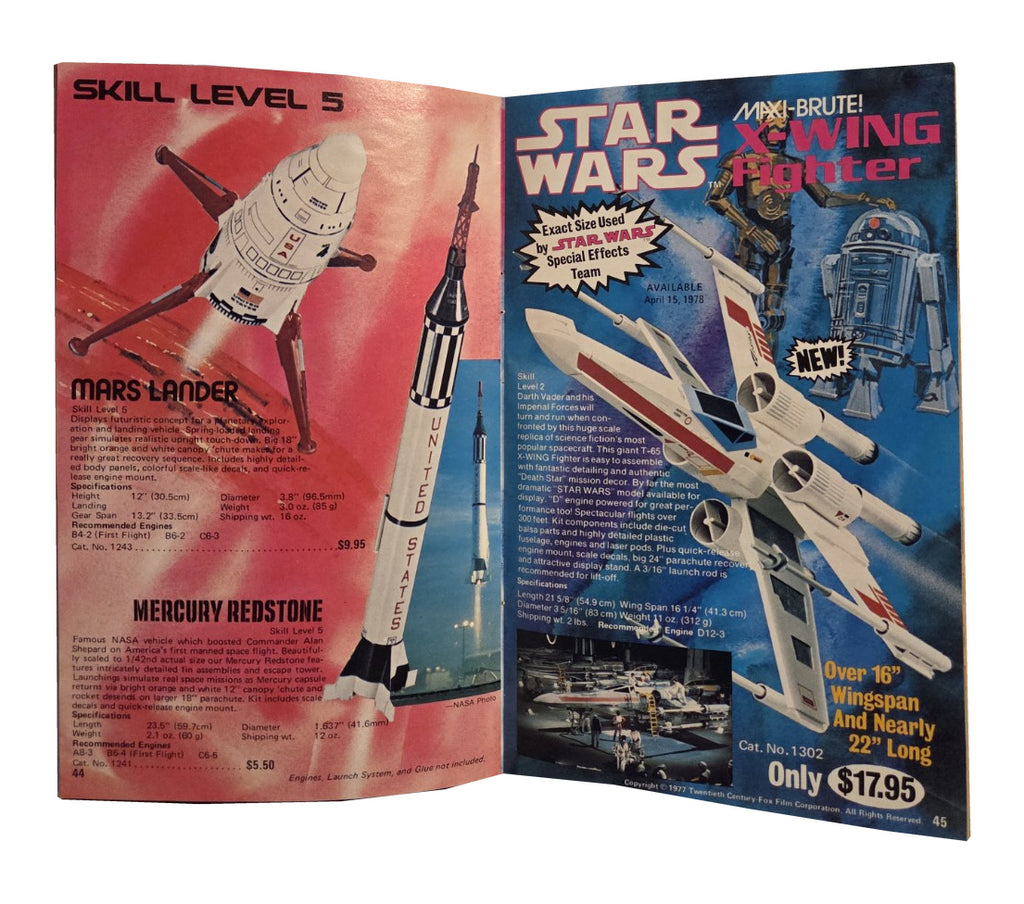 Pages 44–45, Mars Lander, Mercury Redstone and Maxi-Brute X-Wing