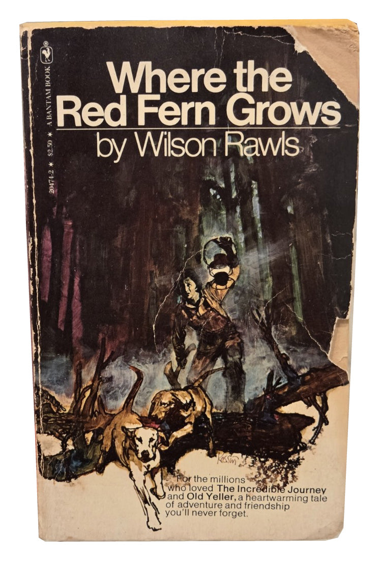 Where the Red Fern Grows Bantam front cover showing original wear and damage on white background