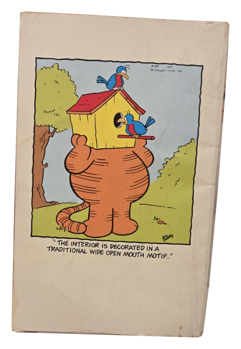 Heathcliff Catch of the Day back cover showing original creases and wear on white background