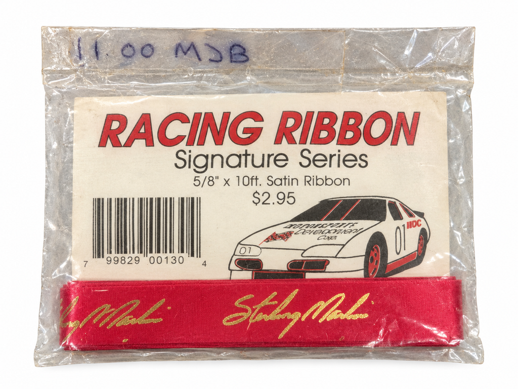 Sterling Marlin Signature Series ribbon front, upright on white