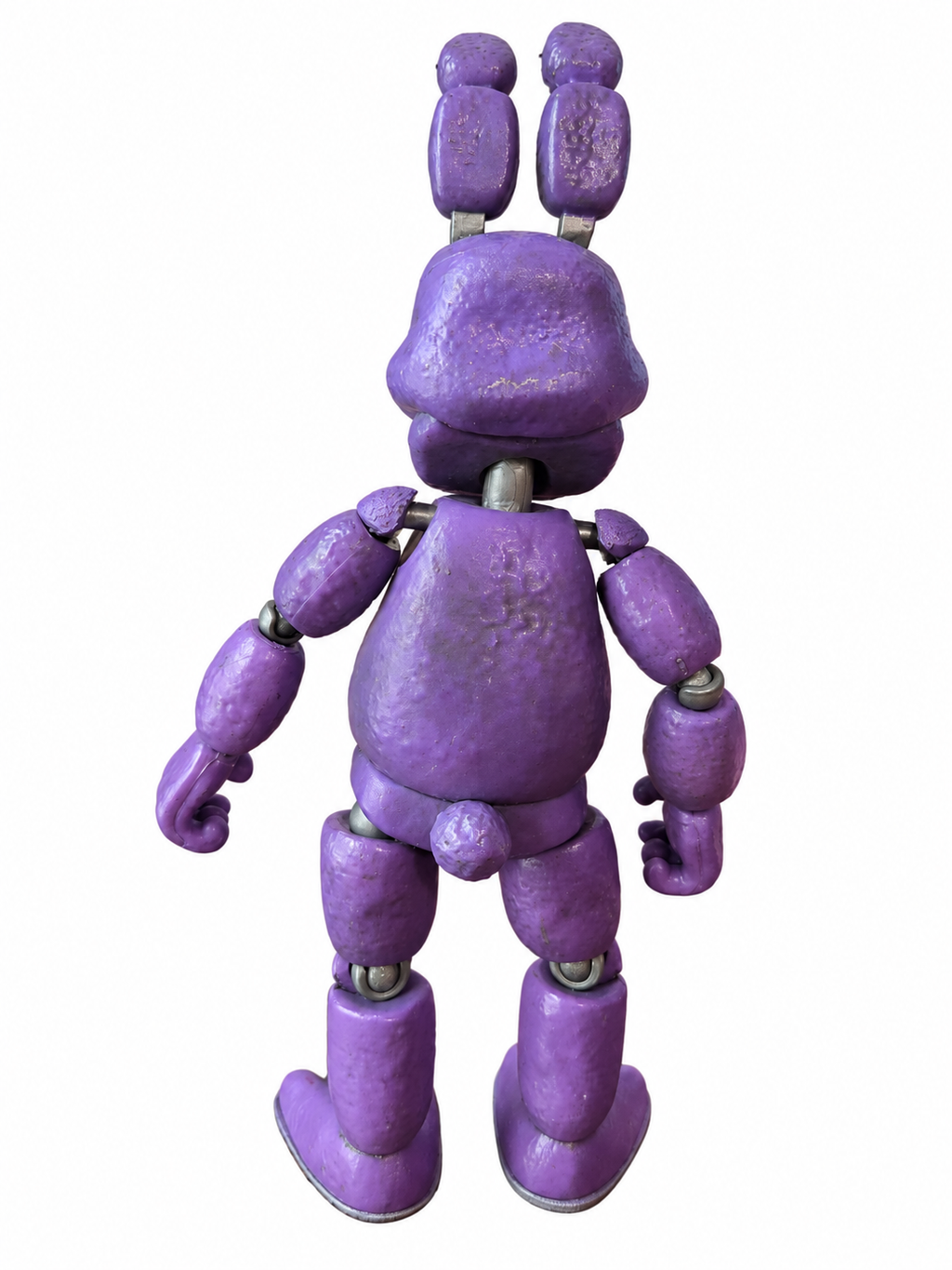 Pre-owned Bonnie figure rear view showing paint wear on white background