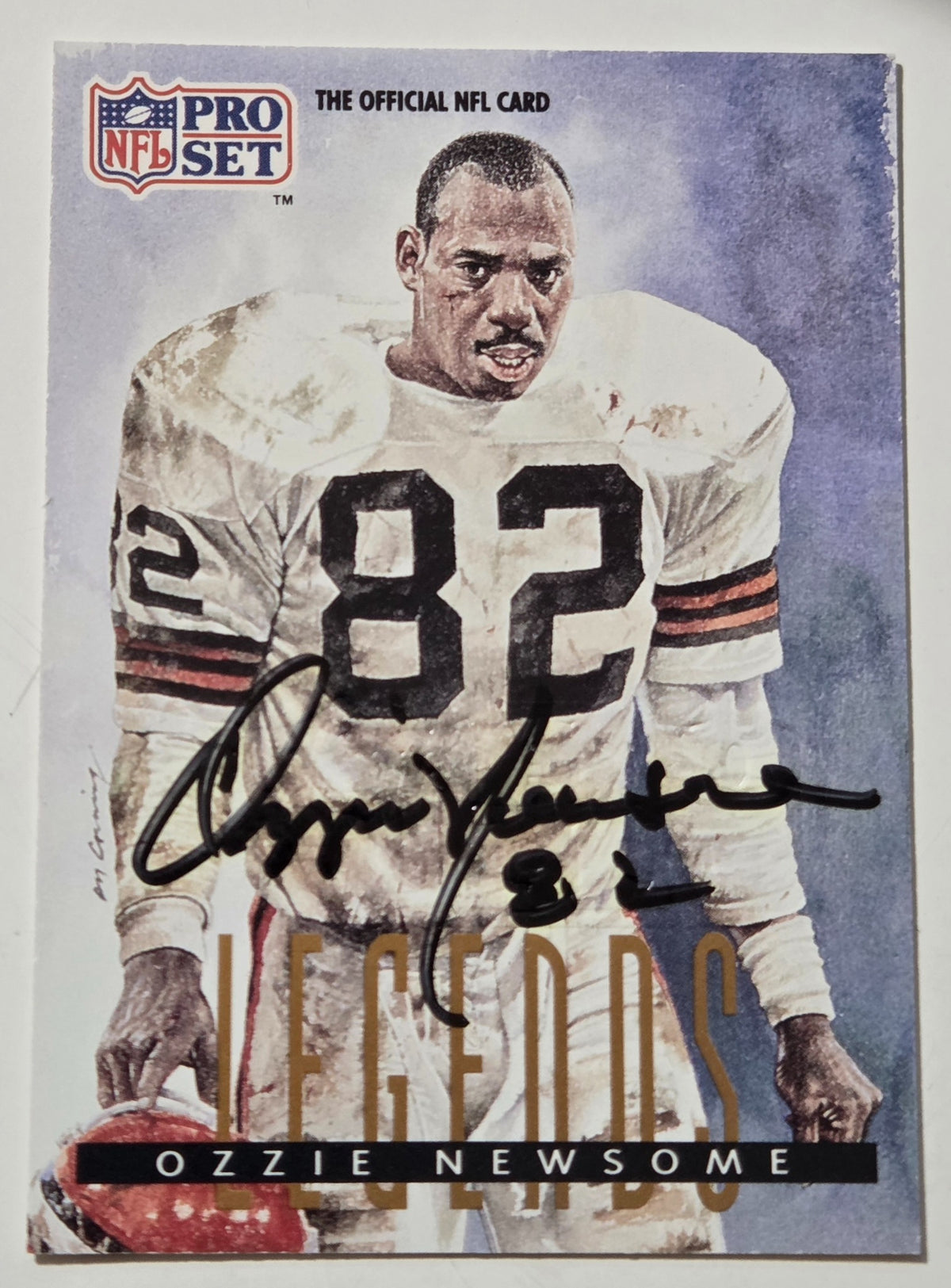1991 Pro Set Legends Ozzie Newsome #699 signed card front