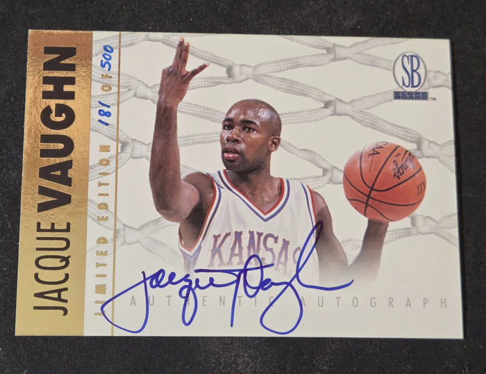 1997 Score Board Jacque Vaughn autograph numbered 181 of 500 front