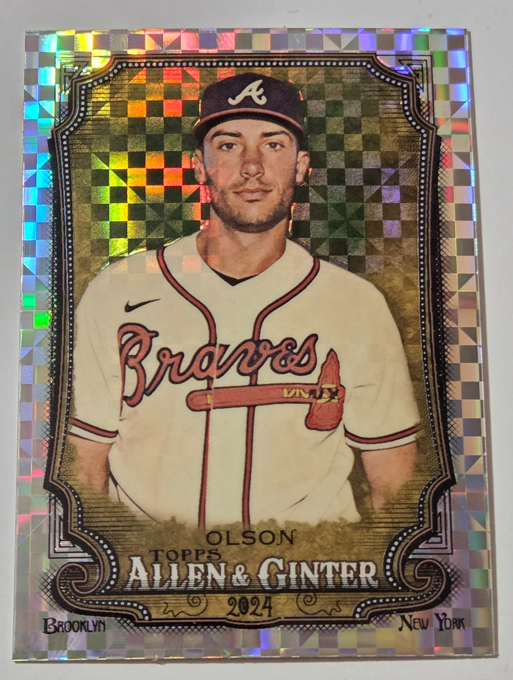 2024 Topps Allen & Ginter Matt Olson 45 Chrome X-Fractor front