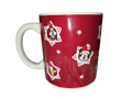 Disney Zrike red Christmas mug with Mickey Donald and Goofy snowflake portraits