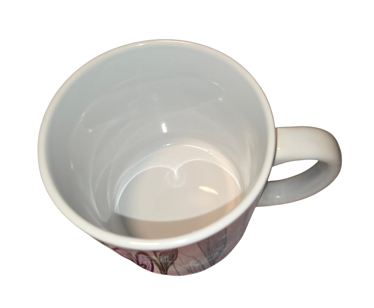 Disney Christmas mug white ceramic interior and rim