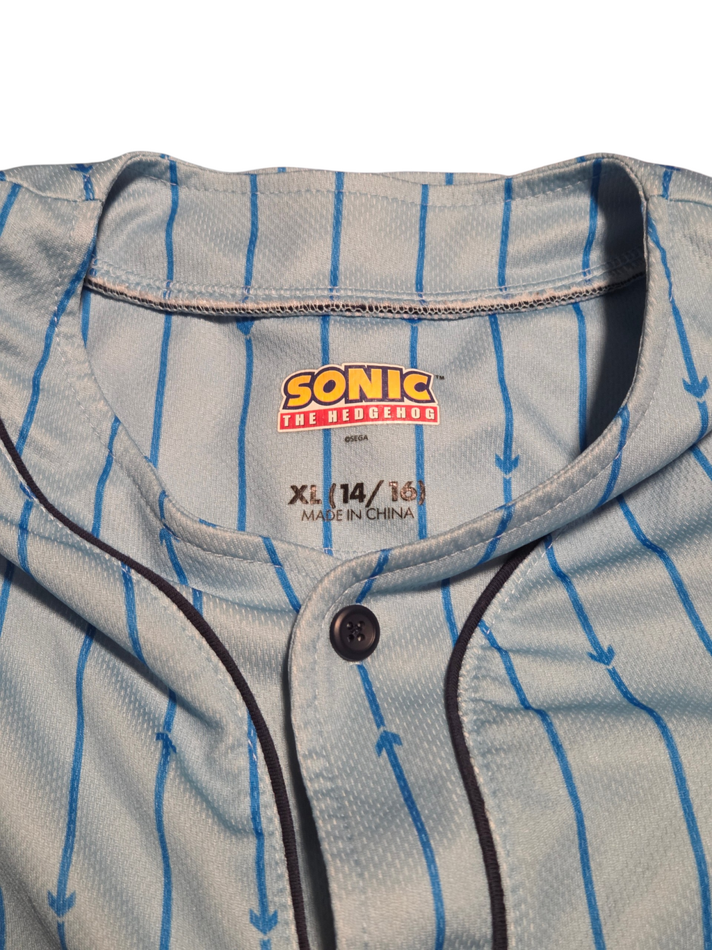 Sonic the Hedgehog youth XL 14/16 size label