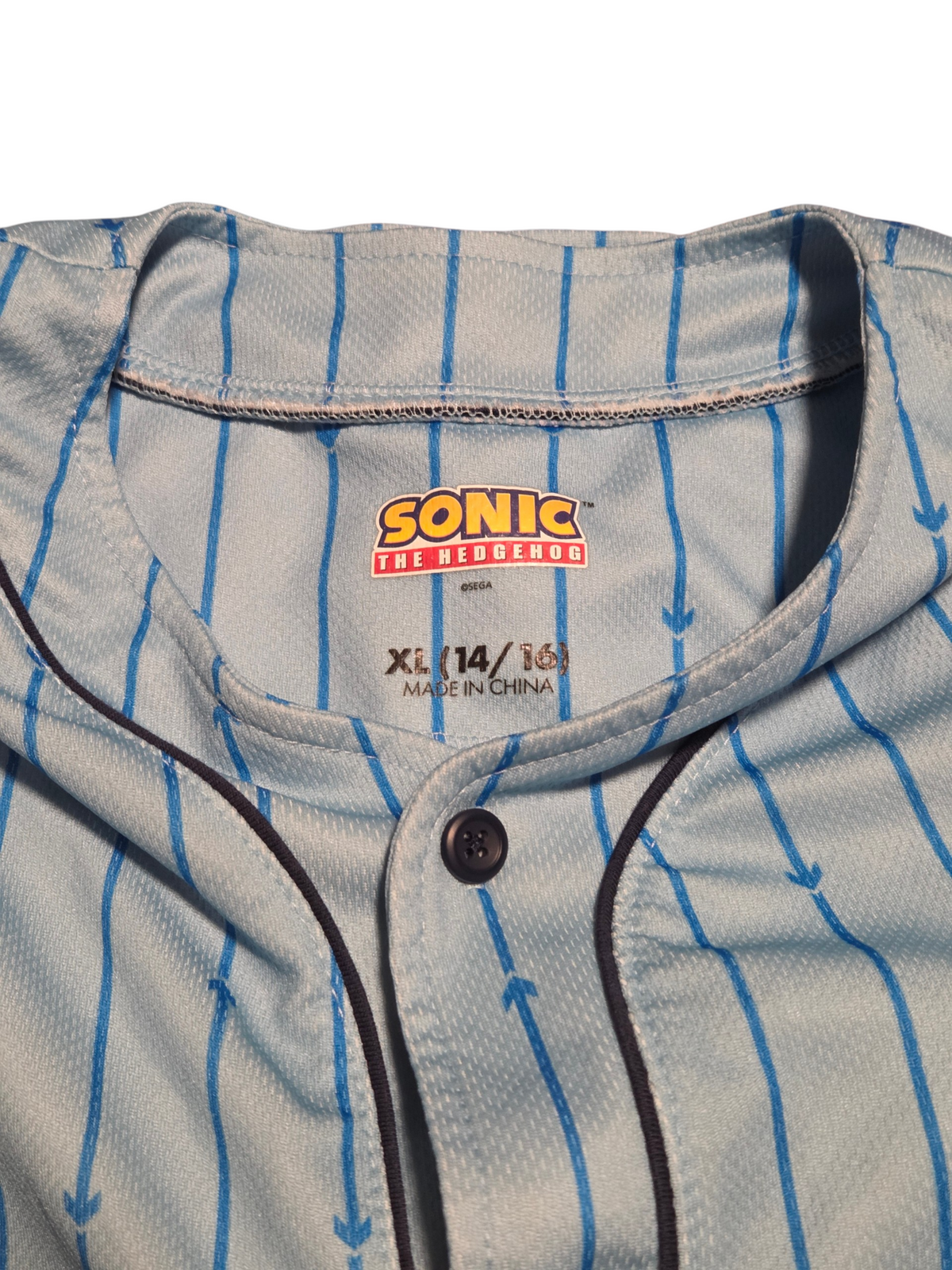 Sonic the Hedgehog youth XL 14/16 size label