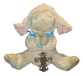 Ganz praying lamb plush with blue ribbon and crib cross front